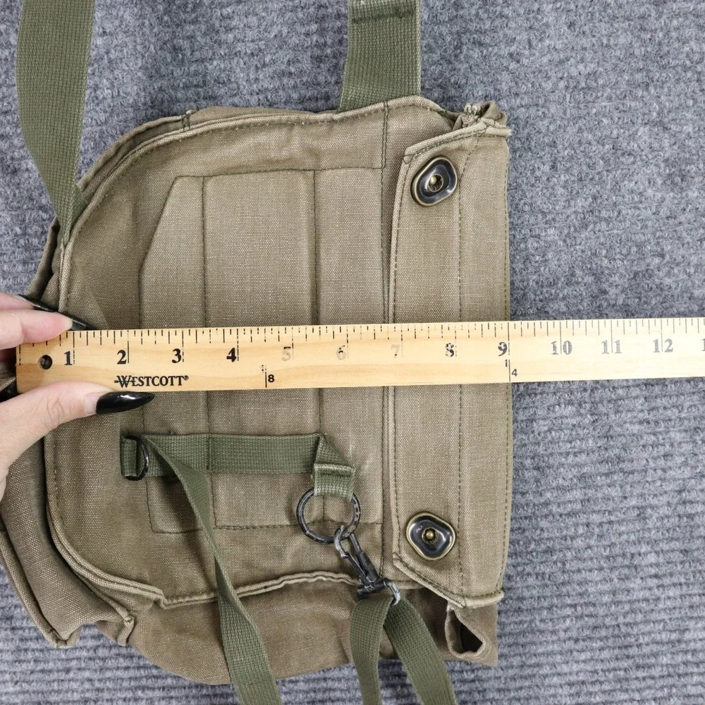 Vintage US Military USGI Gas Mask Carrier Bag Canvas Stamped Field Gear Utility